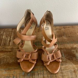 Alexandre Birman for Saks tan leather 4.5” heels.